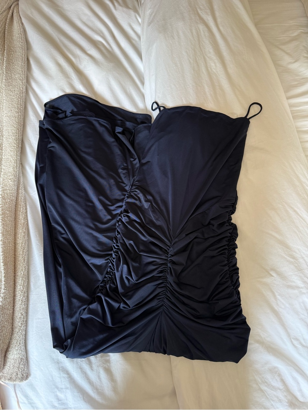 Meshki Black Slip Dress with Spaghetti Straps - Picture 2 of 6